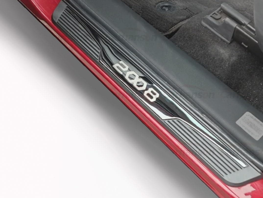 Peitoril de porta Portector para Peugeot 2008 acessórios de carro ABS protetor de soleira de porta placa de guarnição faixa de acabamento preto ajuste Peugeot…