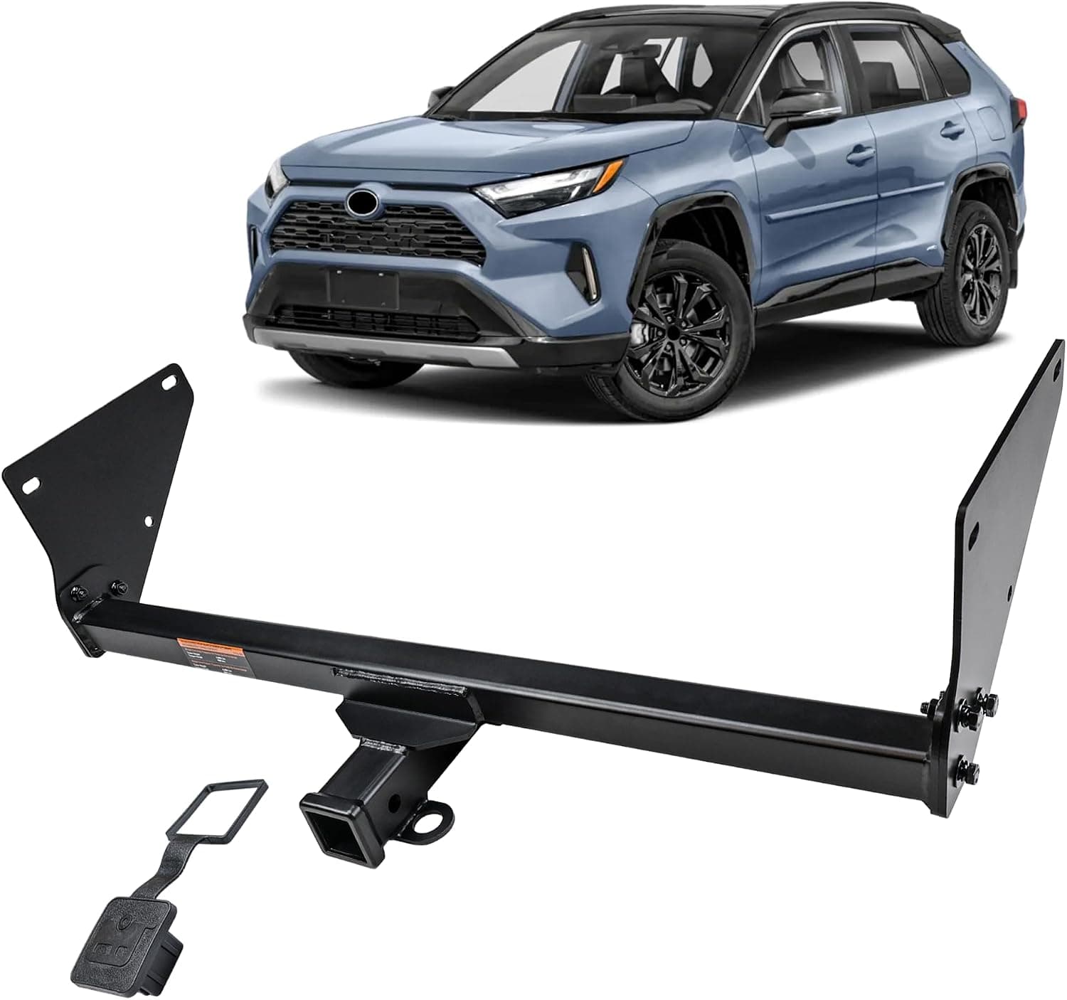 Autekcomma Engate de reboque classe 3, compatível com Toyota RAV4 2019-2025, receptor de engate de reboque de 5 cm, engate multiajuste para receber suporte de…