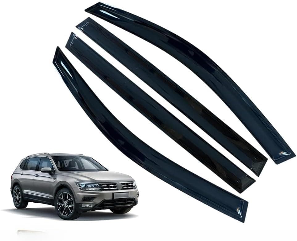 Protetores de chuva para viseiras de janela para Volkswagen Tiguan 2018 2019 2020 2021 2022 2023 2024 acessórios, defletores de vento persianas de ventilação…