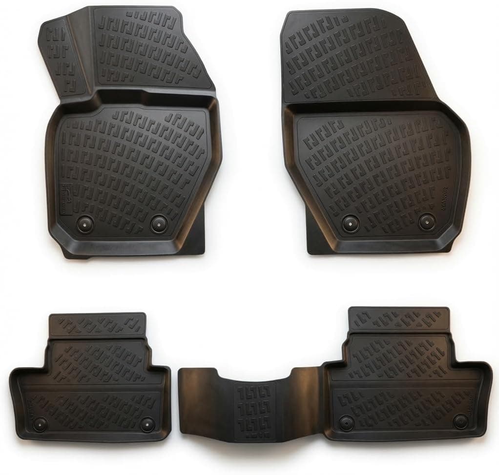 RizLiner Volvo XC60 2010-2017 Tapetes de borracha 3D de ajuste personalizado tapetes de carro medidos a laser para todos os climas, resistente, impermeável…