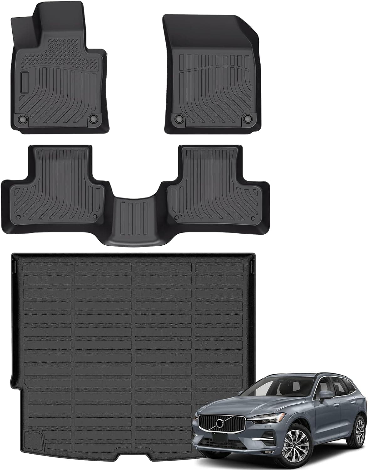 Tapetes para Volvo XC60 2018-2026 (Adequado para T5/T6/B5/B6, não PHEV/Recharge)
