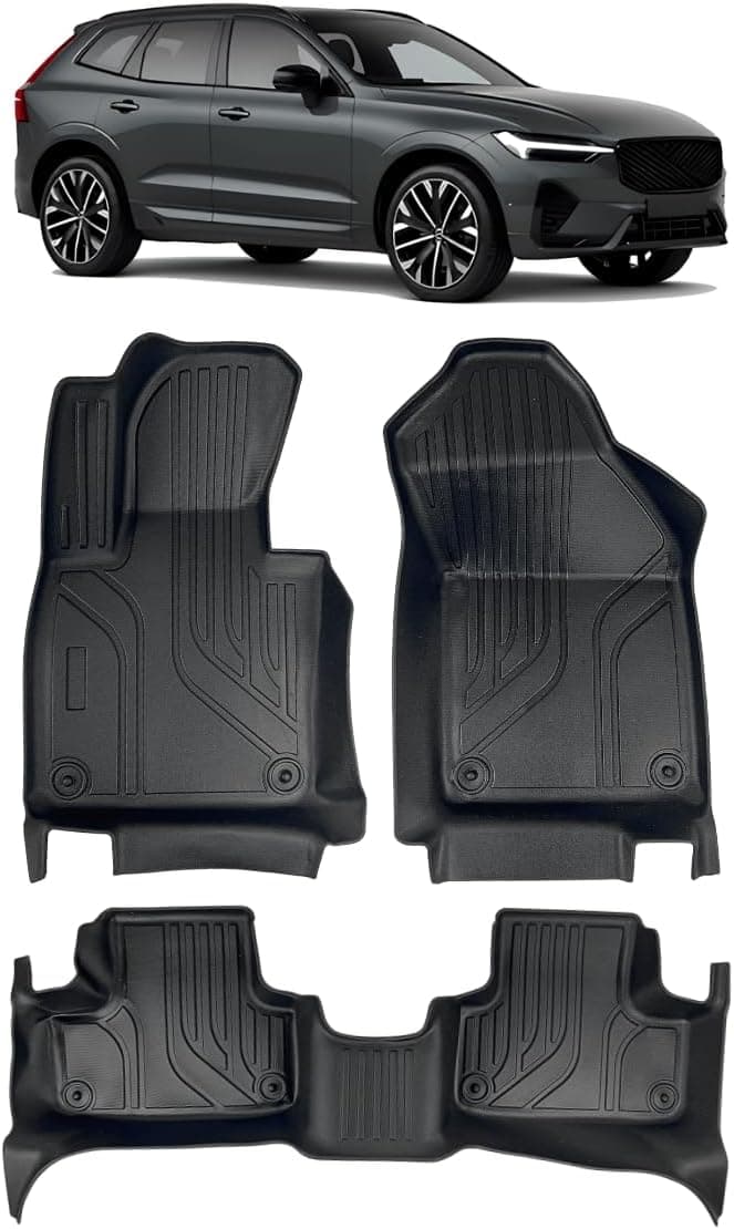 Tapete Bandeja 3D para XC60 2018 a 2027 com Bordas Elevadas Concha - Linha Premium