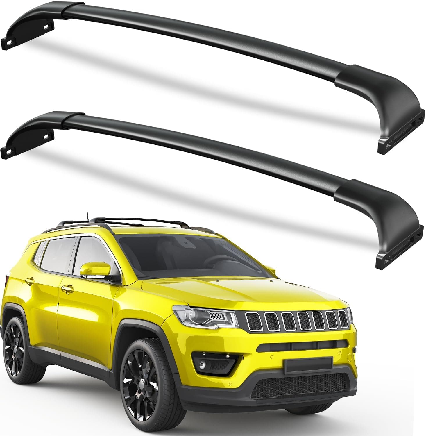 Wonderdriver Barras Transversais para Rack de Teto (Compatível com Jeep Compass 2018-2024)