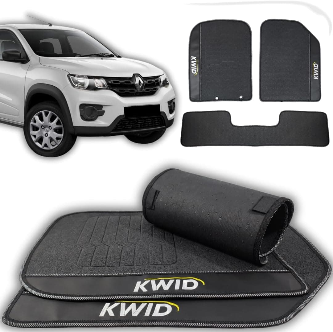 Jogo de Tapete Automotivo Borracha Vários Modelos - Escolha de Acordo Com Seu Veiculo! (Kwid 2017 a 2024)