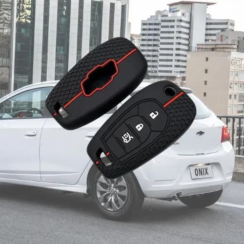 Capa Protetora de Silicone Luxury para Chave (03 Botoes) Chevrolet Onix , Onix Plus, cruze.