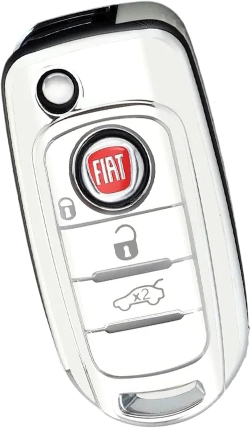 Capa Protetora de Silicone Luxury para Chave Canivete Fiat Toro Cronos Argos (BRANCA)