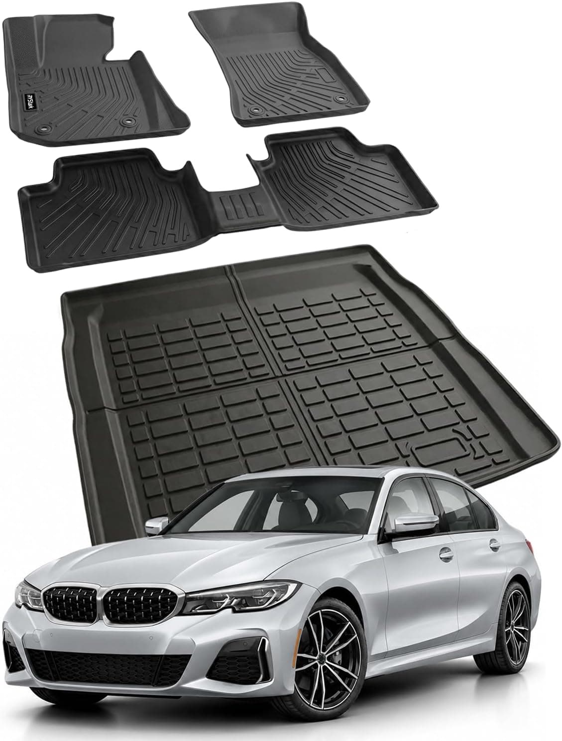 Tapetes para BMW Série 3 2019-2026 330i/330e/M3/M340i (apenas Sedan)