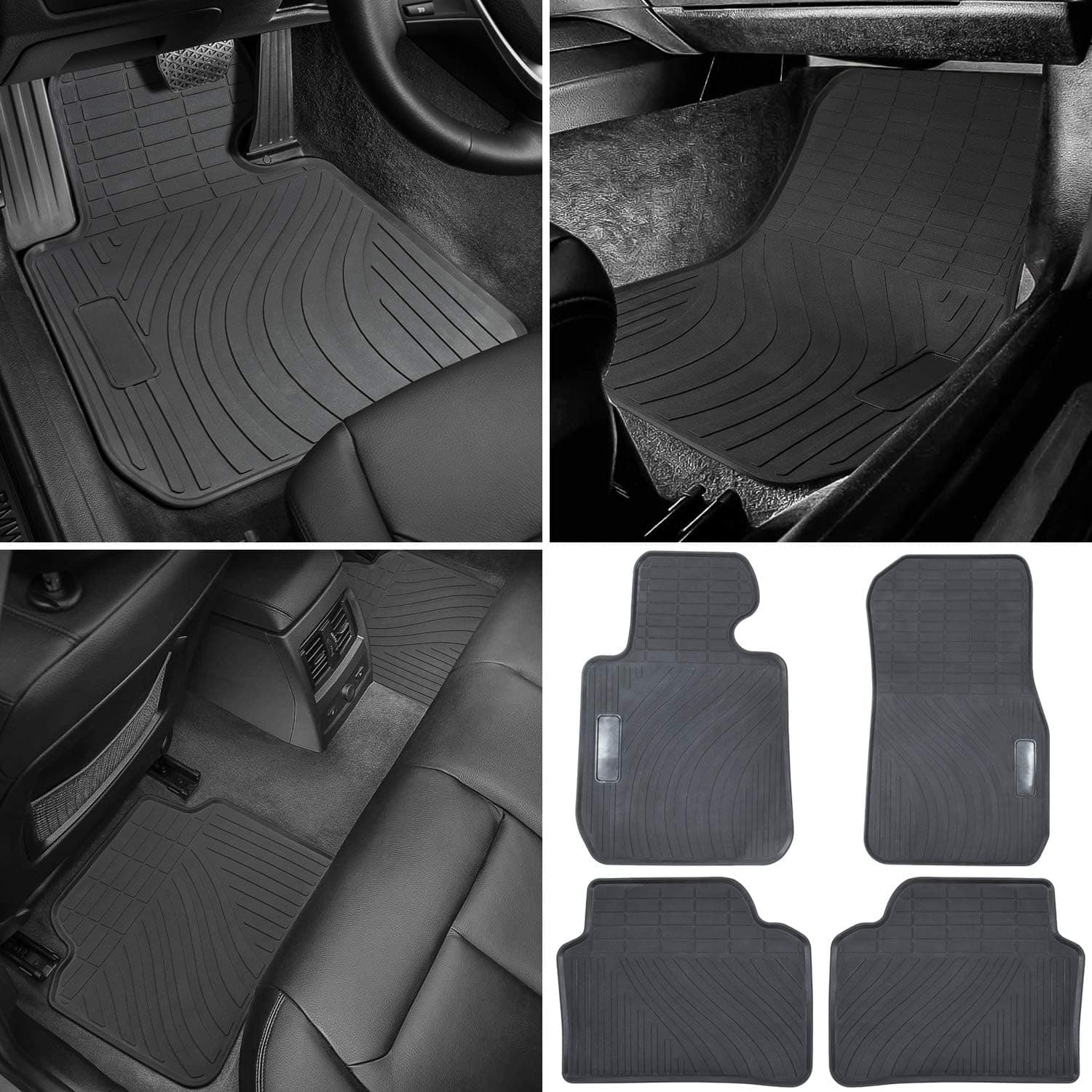 Tapete para BMW Série 3/4 F30 F31 F32 F33 F36 320i 328i 335i 2012-2018 e 2015+ F80 M3 Resistente Borracha Front+Traseira Tapete Forro de Carro Todos os Climas…