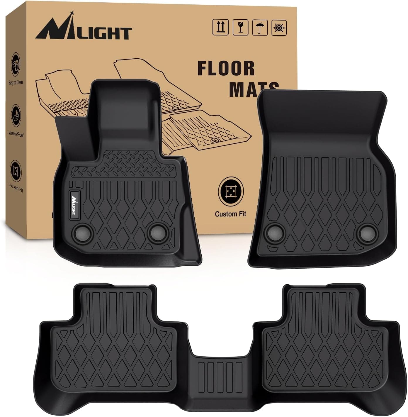 Nilight Tapetes TPE para BMW X3 30i M40i 30e 2018 2019 2020 2021 2022 2023 2024/2019-2024 BMW X4 M M40i xDrive30i, forros resistentes para todos os climas