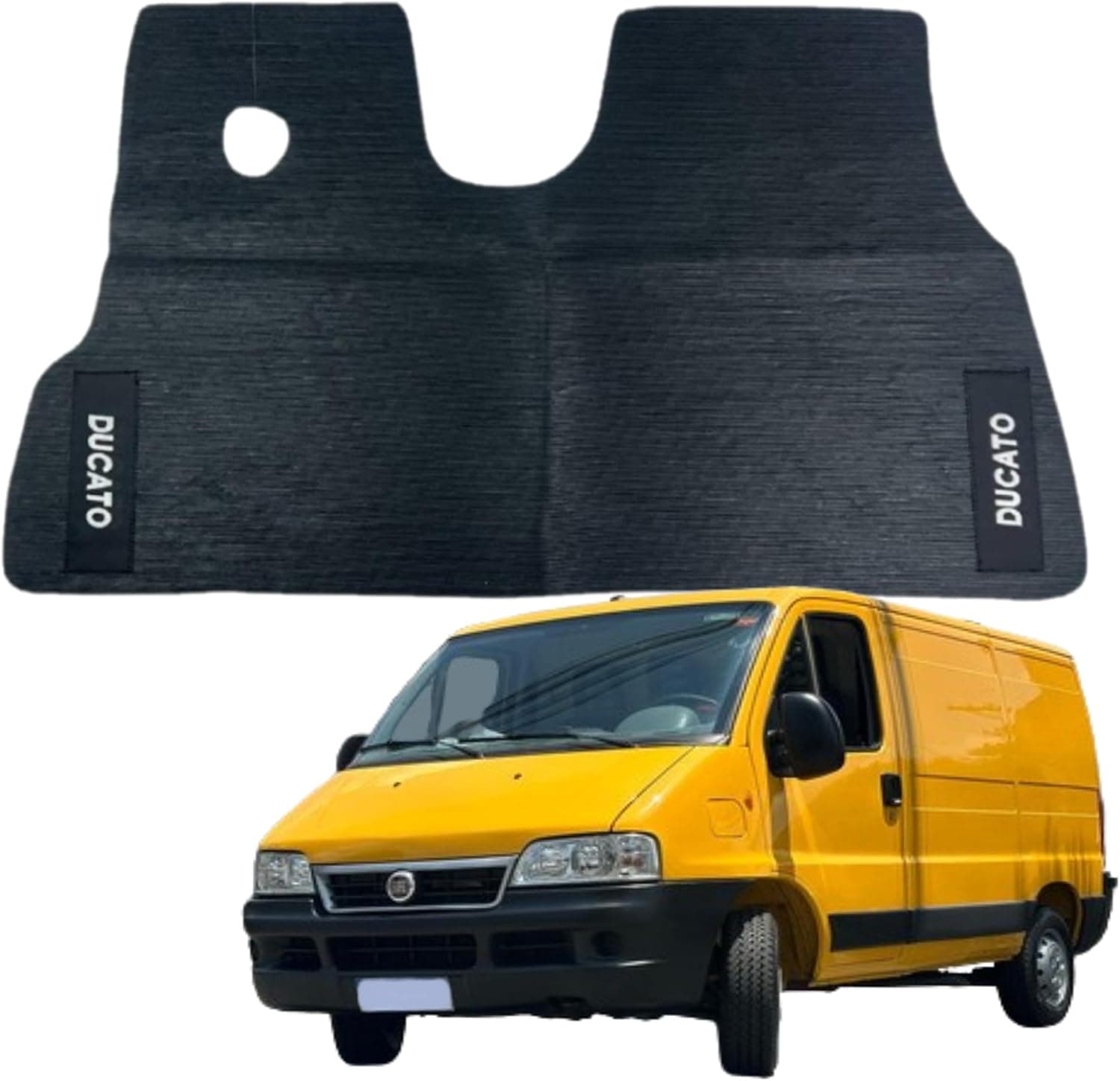Tapete Automotivo com 1 peça Emborrachado Antiderrapante Impermeável com Proteção Anti Chamas Personalizado com o nome Bordado próprio para Van Ducato de 1997…