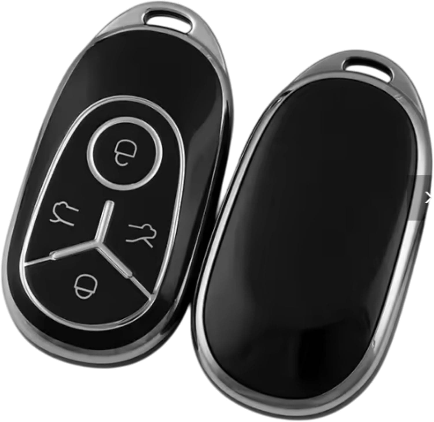 Capinha Silicone Tpu Protetora Para Chave Presencial Geely Ex2 Pro e Max (PRETO)