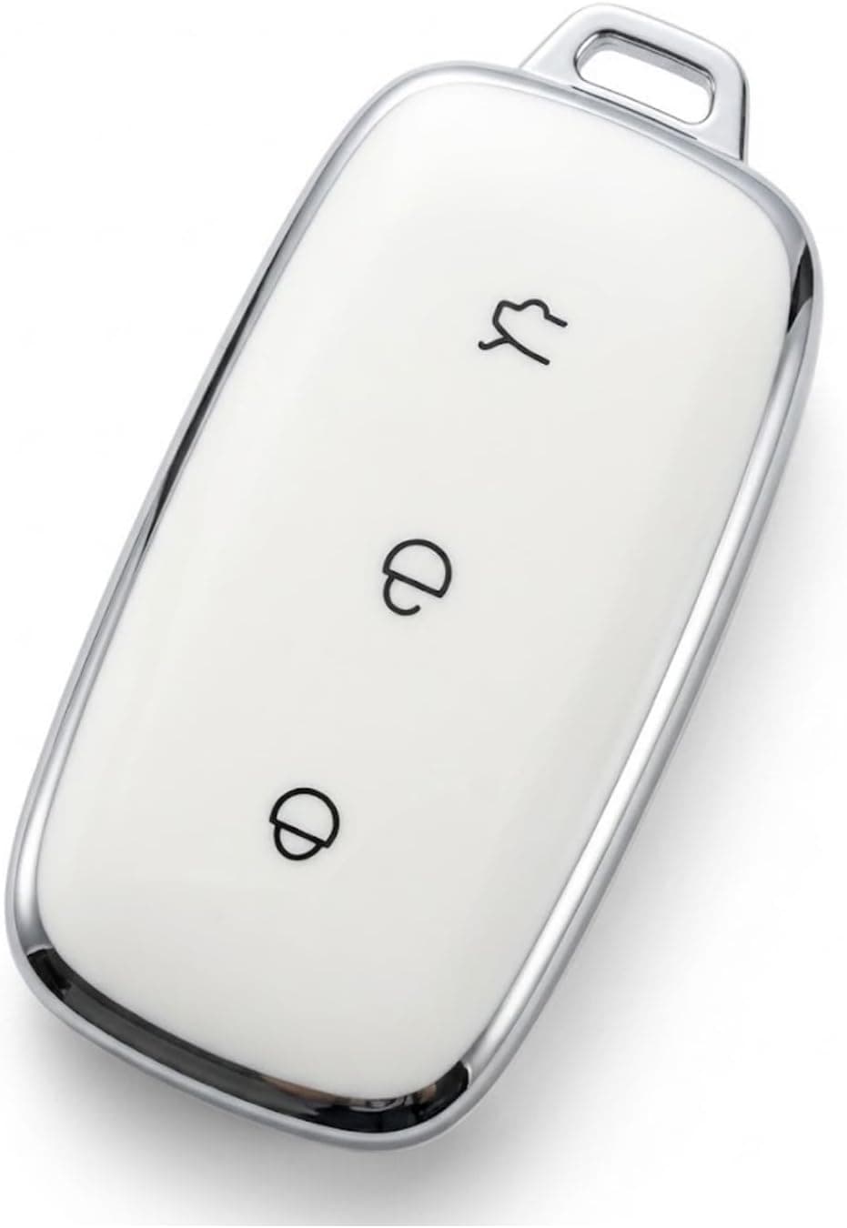 Capinha Silicone Tpu Protetora Para Chave Presencial Geely EX5 Pro e Max (BRANCO)