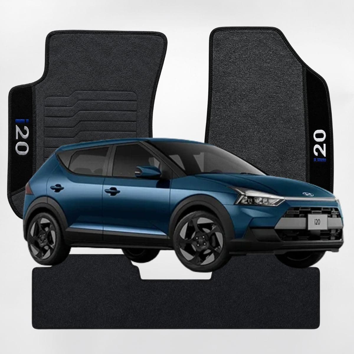Tapete Borracha Compativel com Novo Hyundai i20 2027 2028 Reforçado Antiderrapante Linha Premium