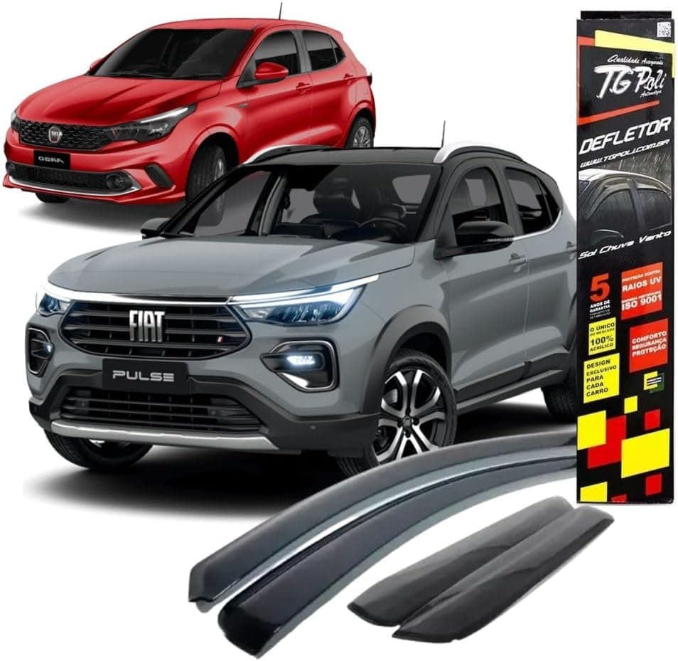 Calha de Chuva Inteiriça Fiat Argo 2017 em diante 4 Portas TG POLI - 24024