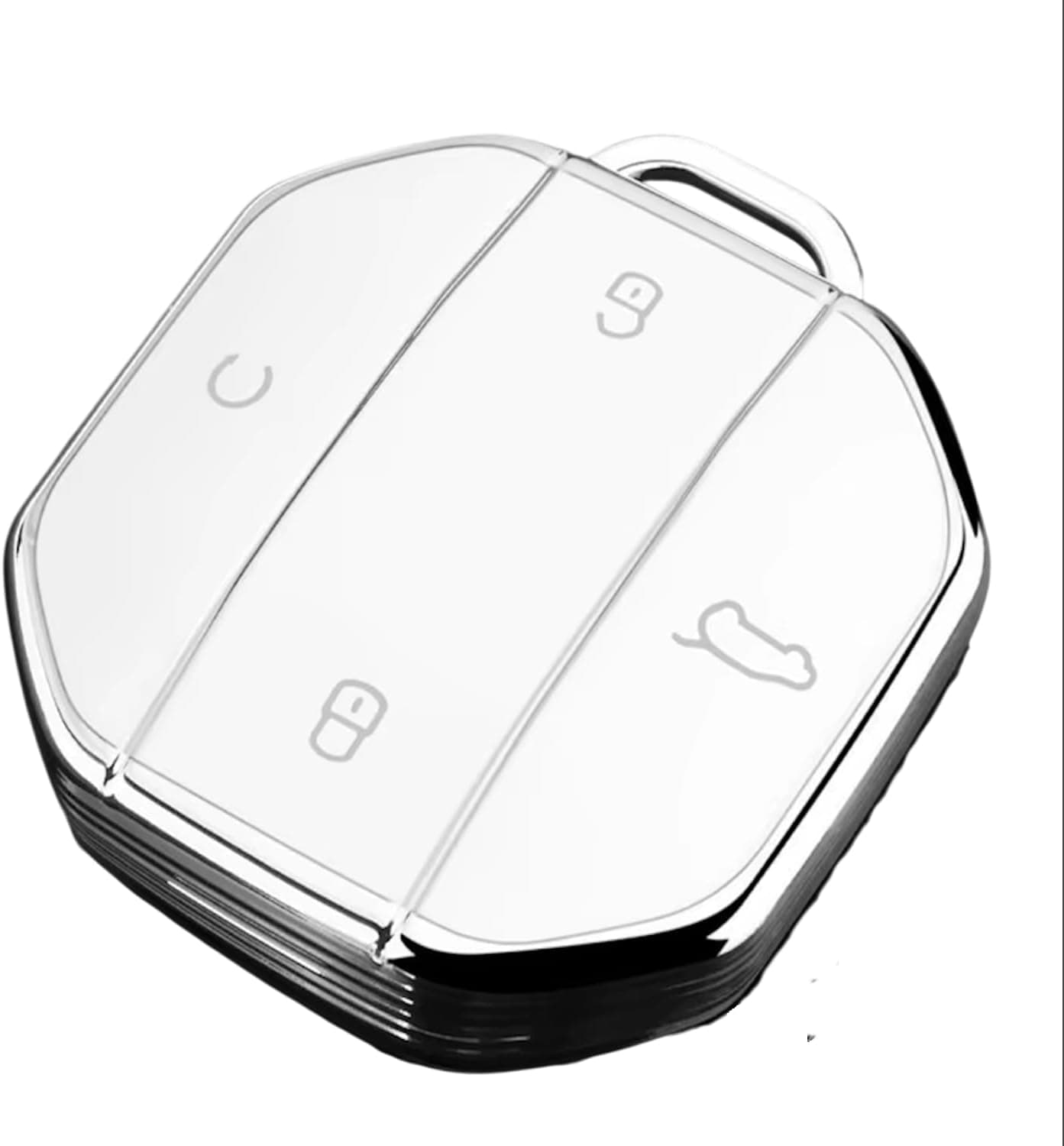 Capa de Silicone Branca para Chave Presencial Jetour T1 e T2 (Traveller) – Proteção Anti-Queda Soft Touch