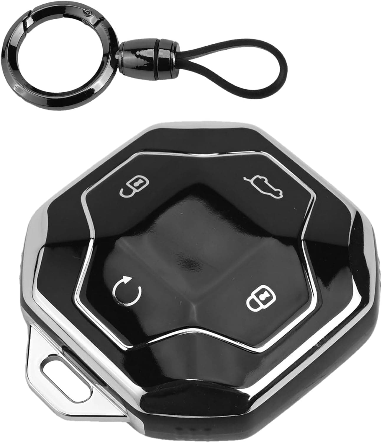 Capa para chave de TPU para Chery for Jetour para Traveller T2 2023-2024, capa protetora de controle remoto de silicone macio com chaveiro, acessório de…