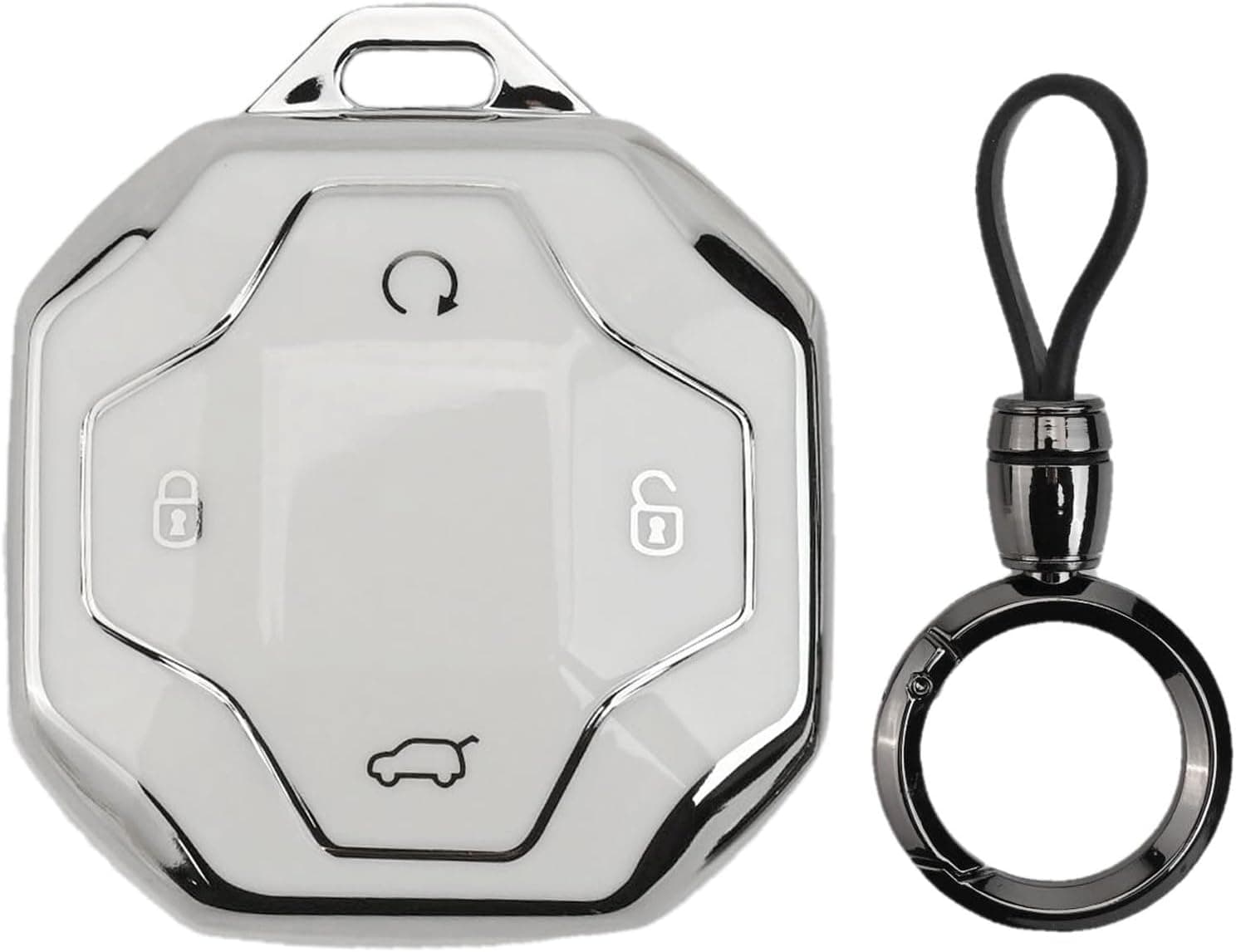 Capa de chave de carro para Chery For Jetour T2 para viajante 2023 2024, para capa protetora durável com chaveiro, capa remota de instalação simples, preto…