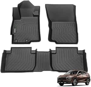 ANBINGO Tapetes de chão personalizados para Mitsubishi Eclipse Cross 2018-2022 tapetes de carro à prova d'água para todos os climas, TPE inodoro, forros…