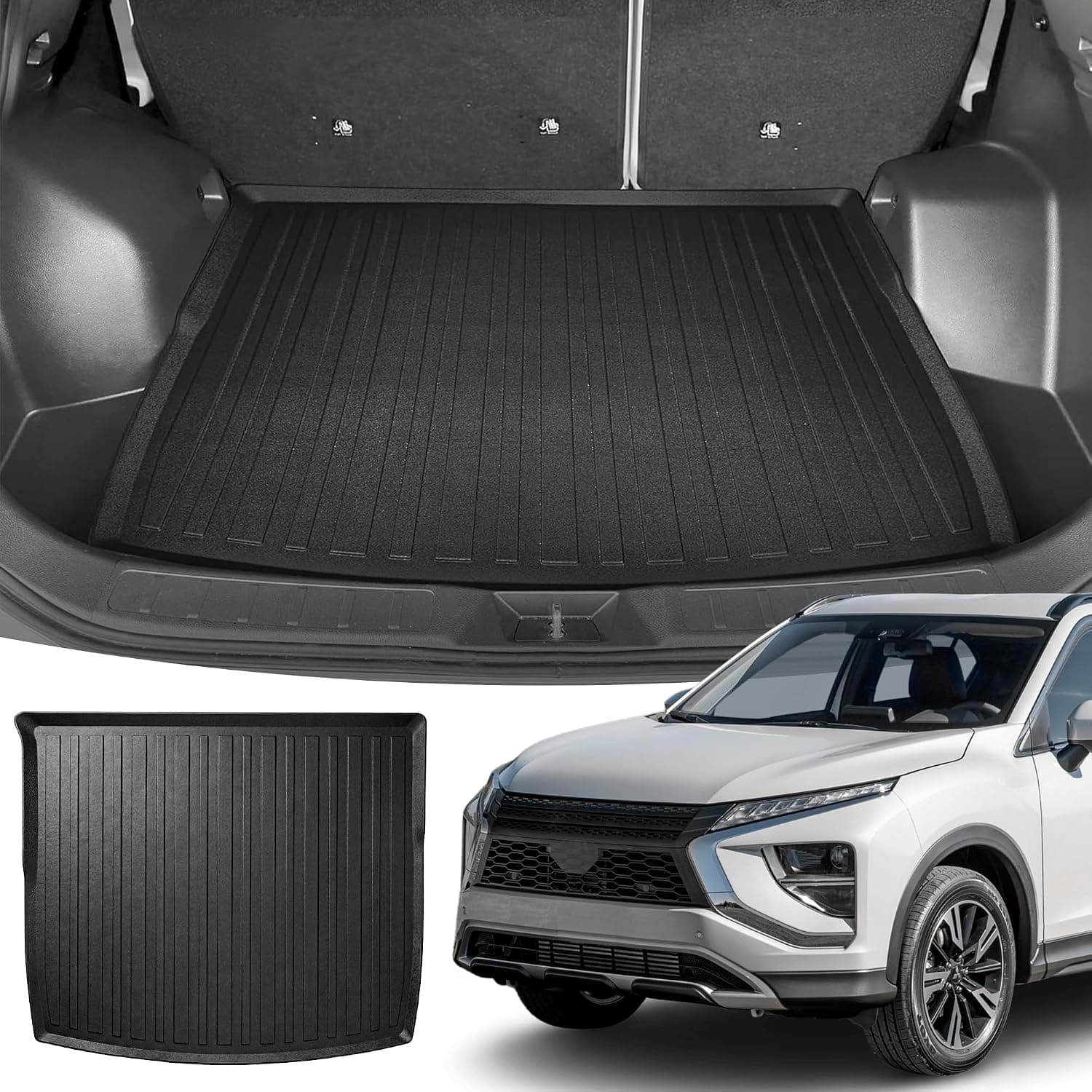 Forro de carga premium para Mitsubishi Eclipse Cross 2022-2025 Crossover - 100% de proteção - Tapete de porta-malas de carro de ajuste personalizado - Tapete…