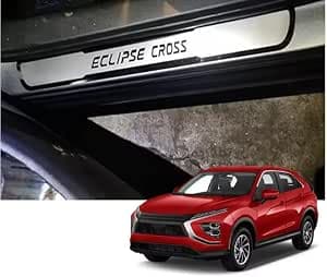Proteção de Peitoril Soleira da Porta, para Mitsubishi Eclipse Cross 2018-2022 Carro Acessórios, Aço Inoxidável Kick Plate Guard de Pedal de Limiar Protetor…