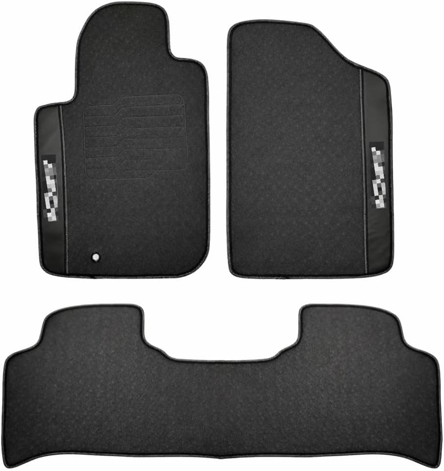 Tapete para Frontier Cabine Dupla 2008 09 10 12 13 14 15 2016 Impermeável Linha Premium - 03 peças Emborrachado