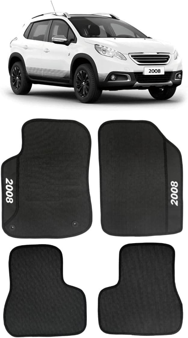 Jogo de Tapete Para Peugeot 2008 Kit Automotivo 2015 2016 2017 2018 2019 2020 2021 2022 4 peças