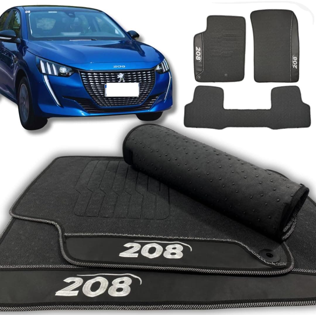 Tapete Automotivo Preto 208 2021 2022 2023 2024 Interiço