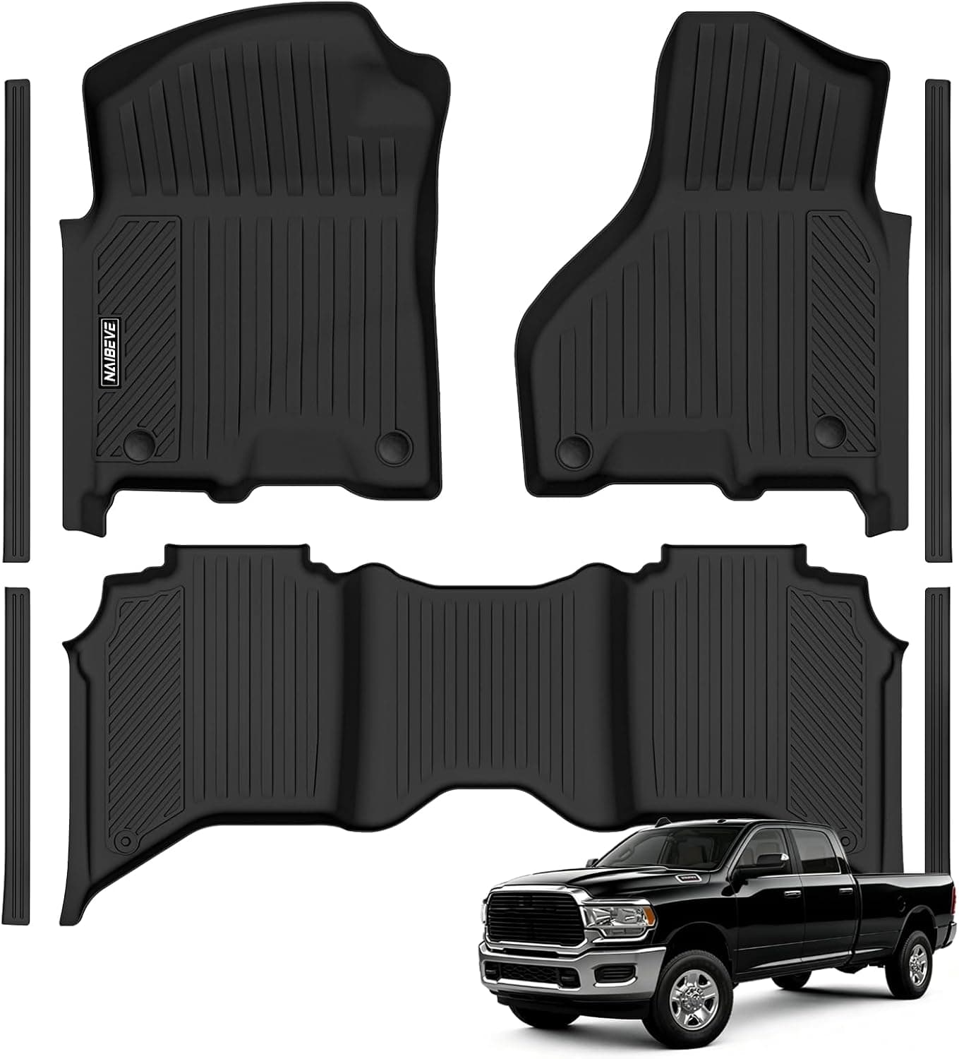 Naibeve Tapetes para cabine dupla Ram 2500/3500 2019-2026