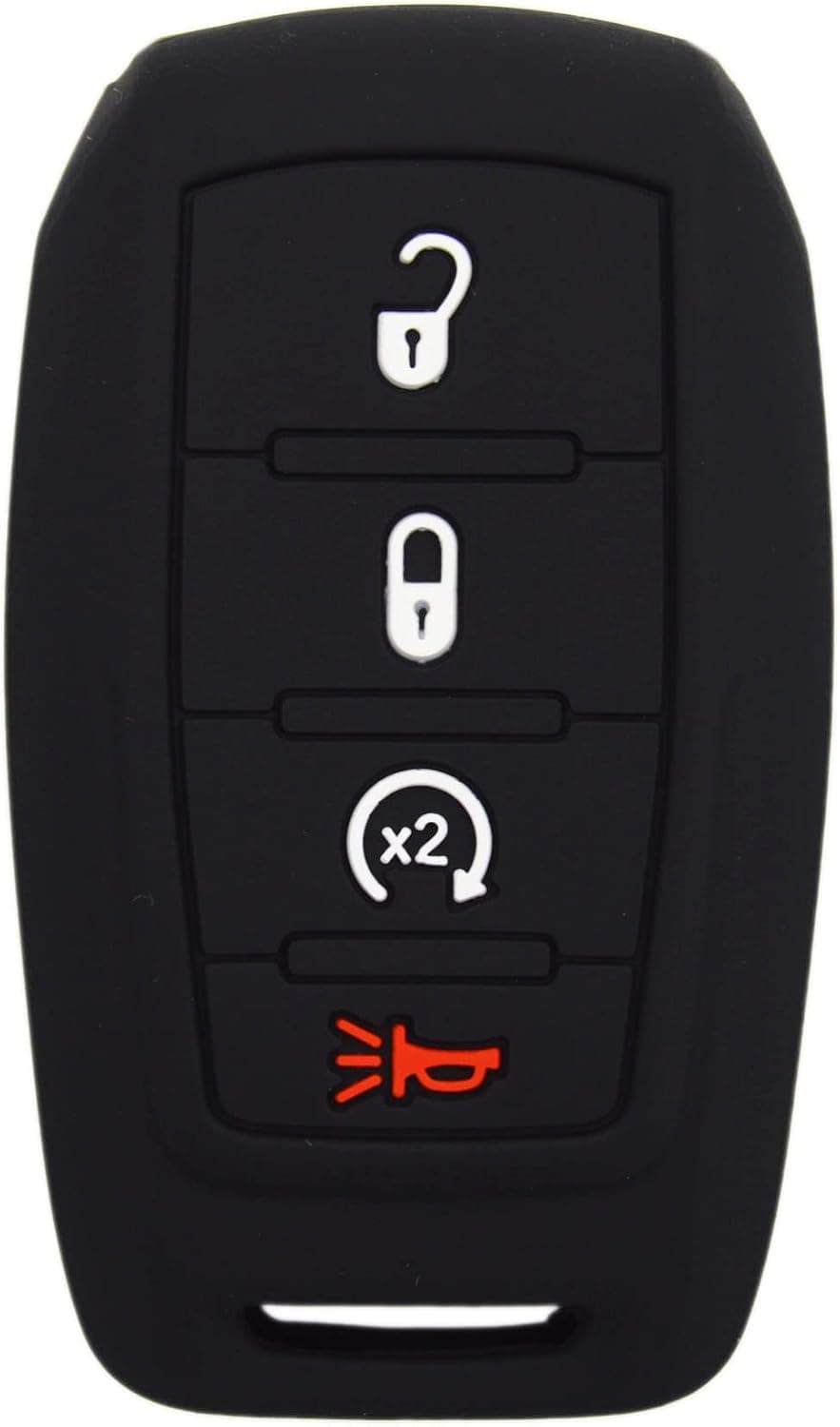 Zorratin Capa protetora de silicone para chave de controle remoto para Ram 1500 2500 3500 2019 2020 2021 2022 2023 2024 2025 4 botões