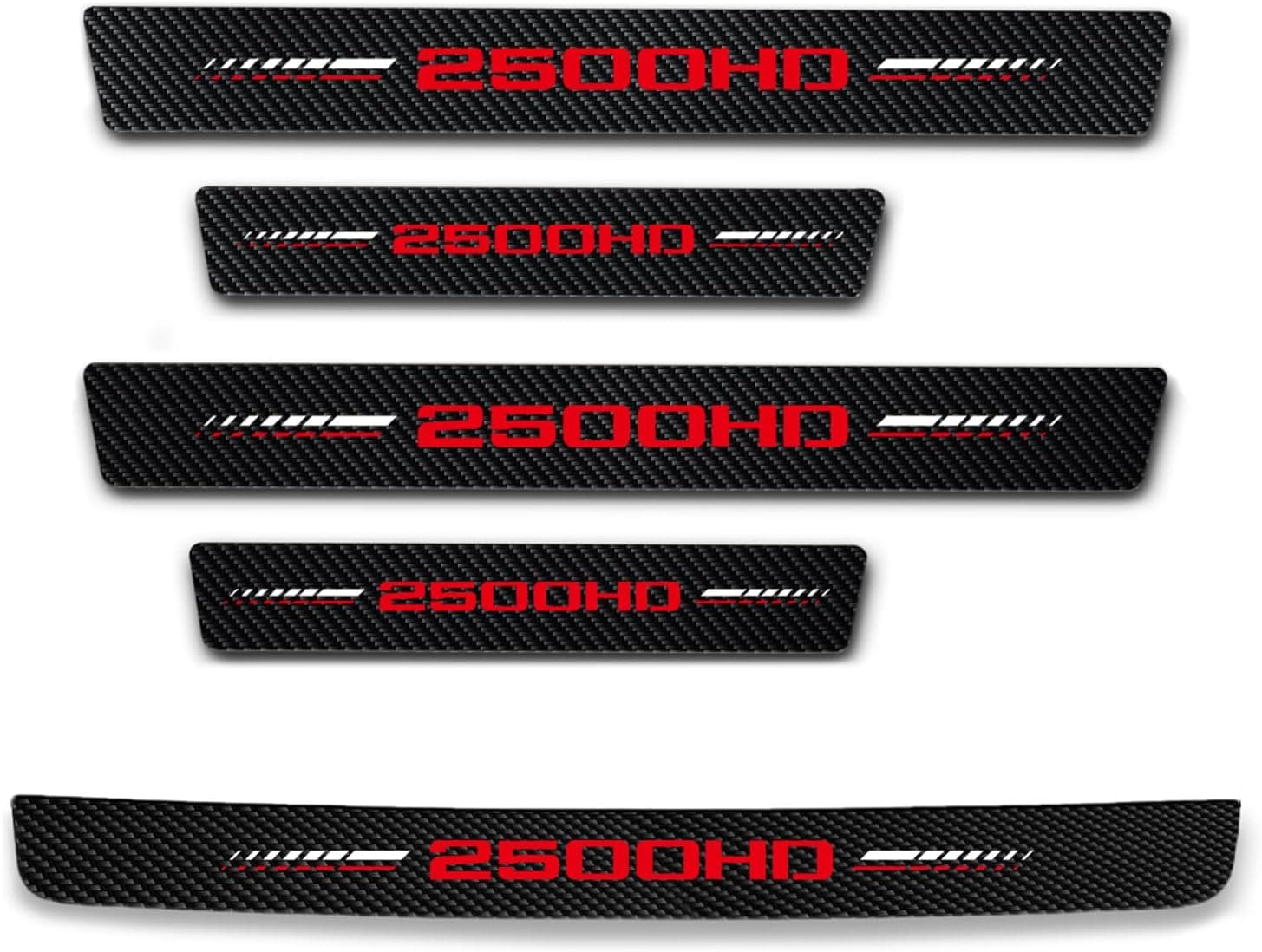 5 peças de protetores de placa de soleira de porta compatíveis com acessórios de carro Dodge Ram 2500 2019/2021/2020, adesivos de peitoril de porta de couro…