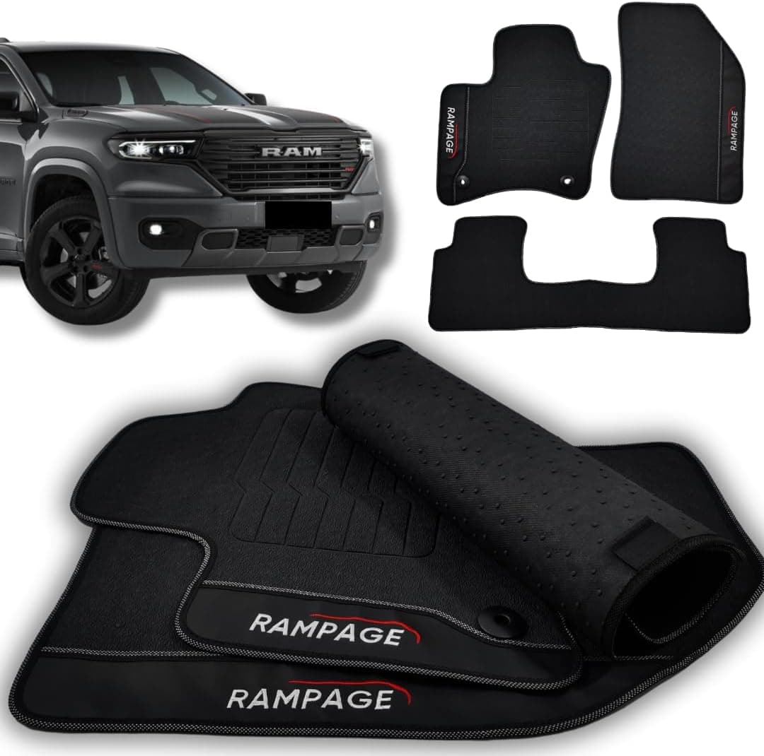 Tapetes Automotivos Compatível com Rampage 2023 2024 Proteção do Carpete e Assoalho
