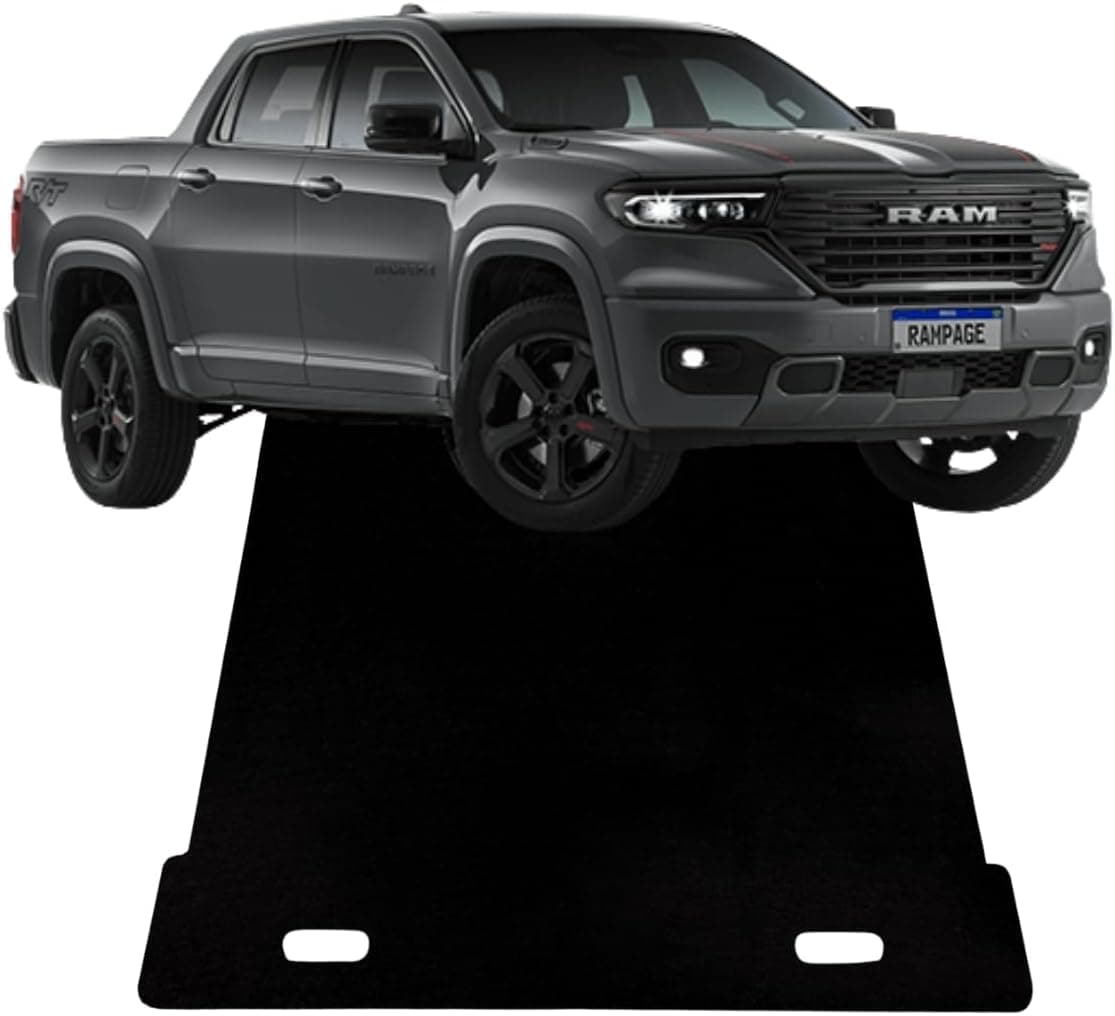 Tapete Protetor de Caçamba Puxe e Empurre para Picape RAM Rampage Todas as Versões, Preto, Plástico, 140x14 cm