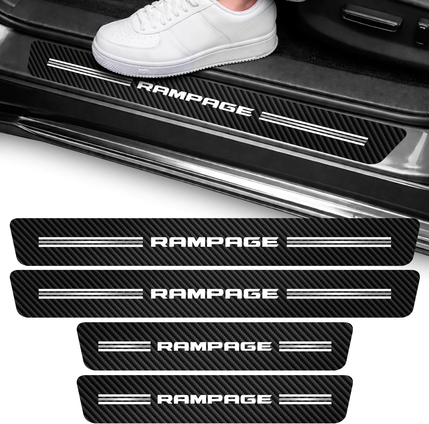 Kit Soleira Vinil Adesivo Proteção Rampage 23 24 25 26 2023 2024 2025 2026