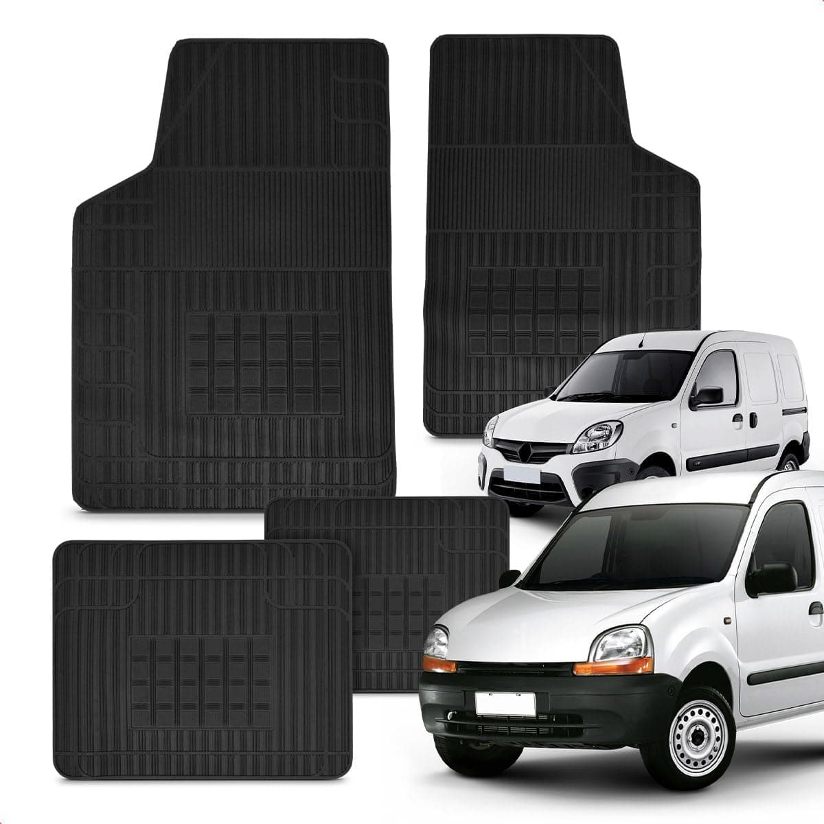 Jogo Tapete 100% Borracha Kangoo 2008 A 2018 Impermeável Antiderrapante Automotivo 4 Peças