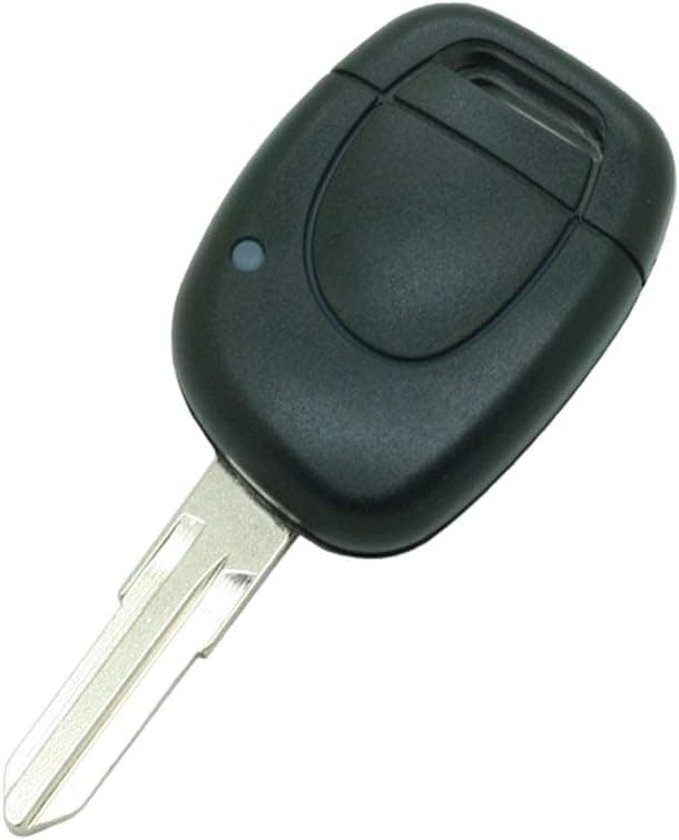 SEGADEN Capa de chave de substituição compatível com Renault Clio Kangoo Twingo Master 1 botão entrada sem chave para controle remoto Fob VAC102 Blade PG352C