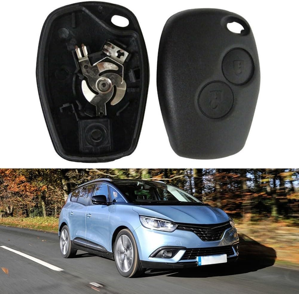 Capa de chave remota de carro com 2 botões para Dacia Logan Sandero, para Renault para Clio 3 para twingo Kangoo, caixa de substituição preta sem eletrônicos