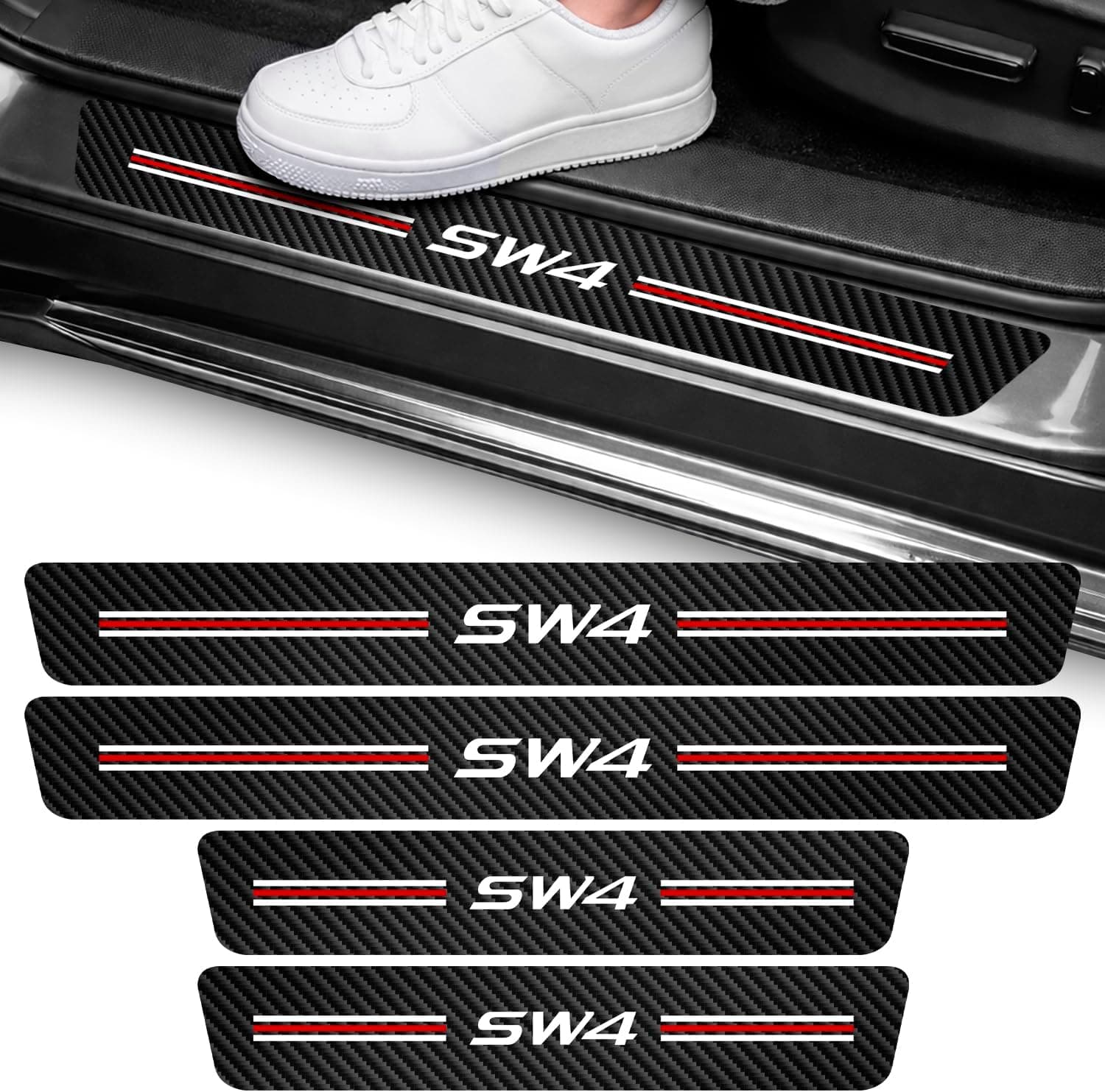 Kit Soleira Vinil Hilux SW4 Adesivo 08 10 11 12 15 17 19 20 21 23 24 25 26