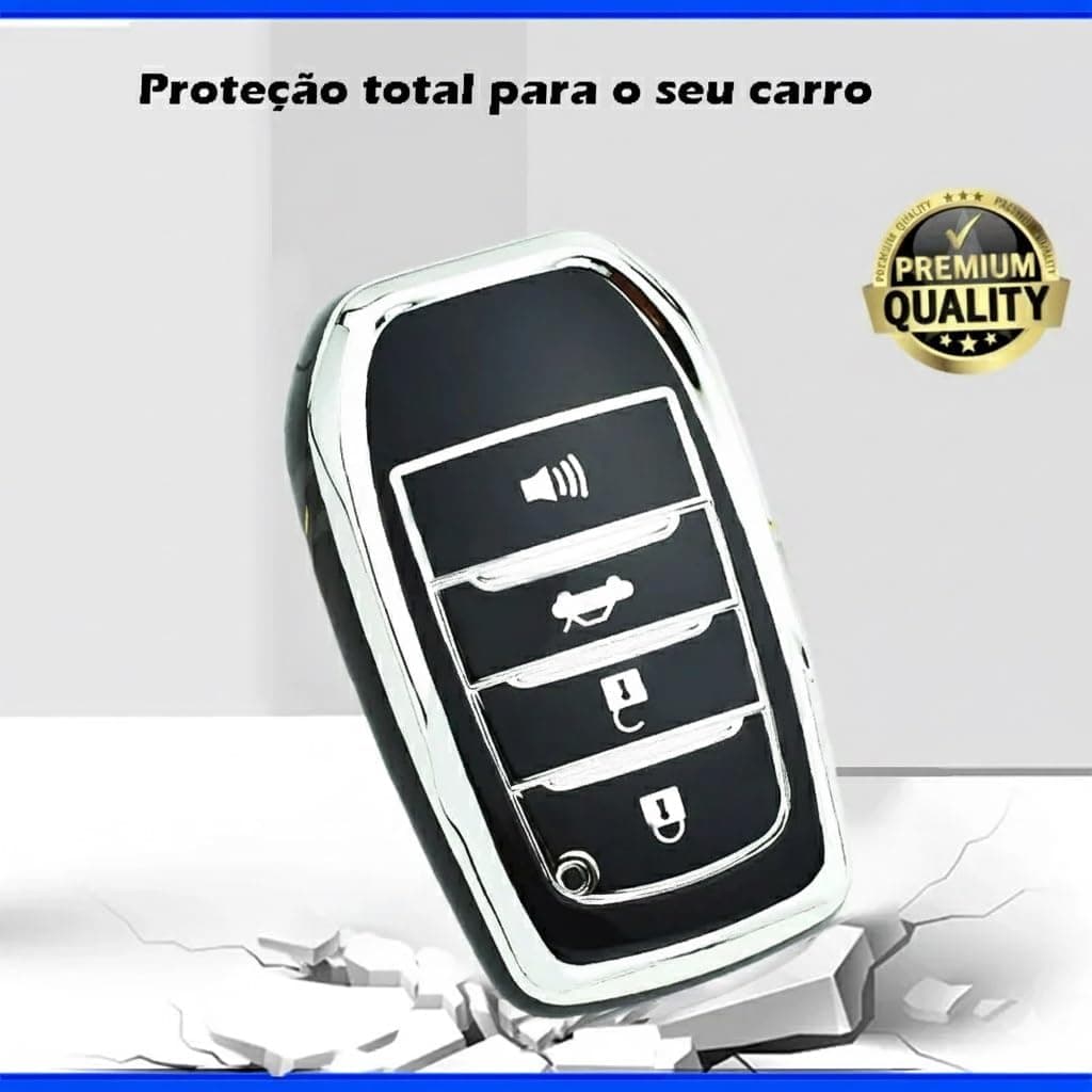 Capa Protetora de Silicone Luxury para Chave Toyota SW4 Toyota HILUX SRV / SRX / DIAMOND