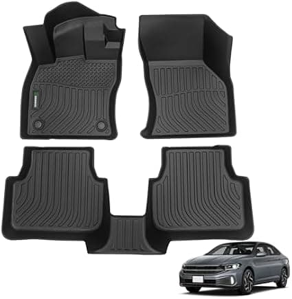 ANBINGO® Tapetes de chão personalizados para Jetta 2019-2025 tapetes impermeáveis para carro tapetes de proteção para todos os climas, TPE resistente…