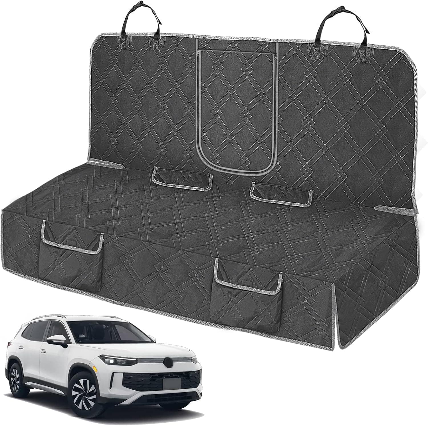 Capa de assento de carro para cães compatível com Volkswagen Tiguan 2016-2026, capa de assento de banco de animais de estimação à prova d'água para banco…