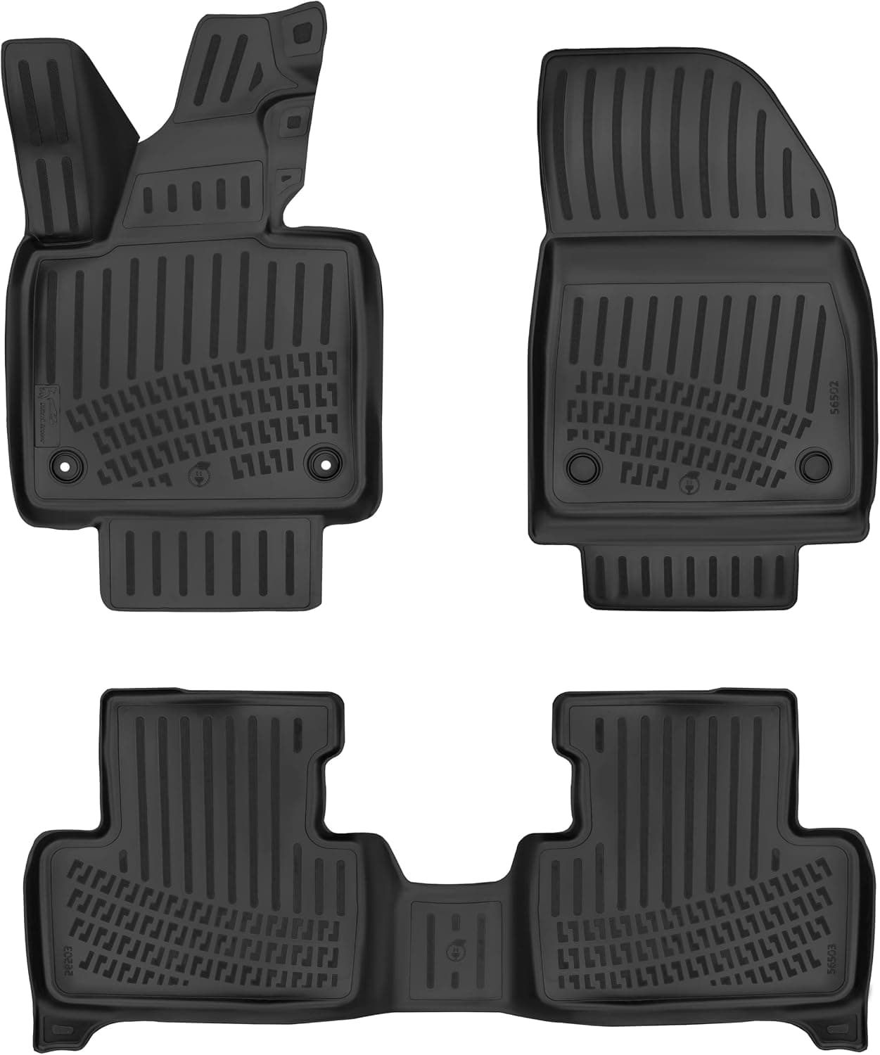 RizLiner Volvo EX30 2025-2026 Tapetes de borracha 3D para carro com ajuste personalizado, forros de piso medidos a laser para todos os climas, resistente…