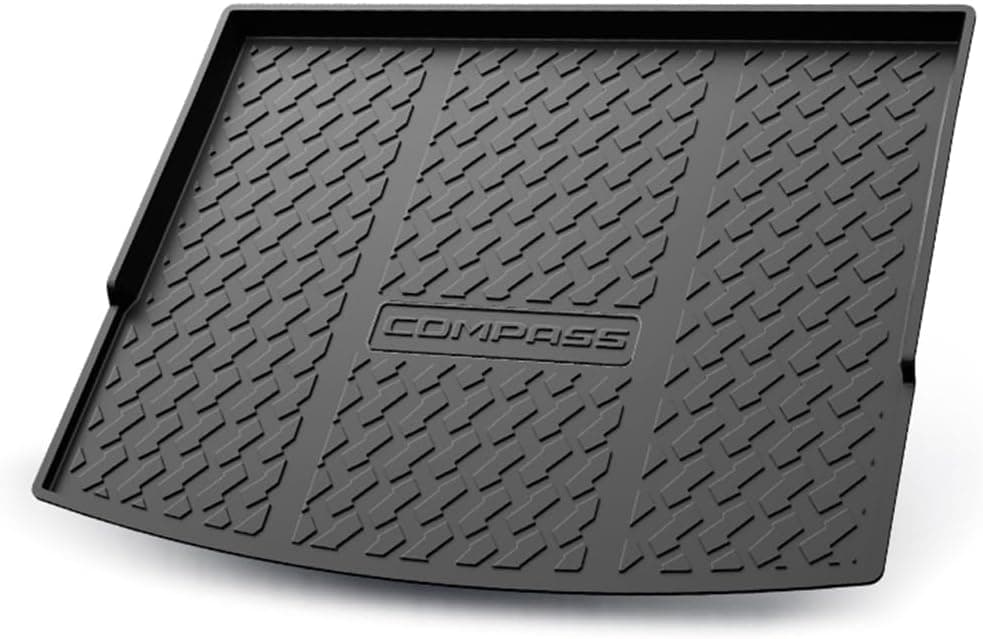 Forro de carga serve para Jeep Compass 2017-2022 Tapetes traseiros para porta-malas bandeja de bota 3D TPE para todos os climas, preto