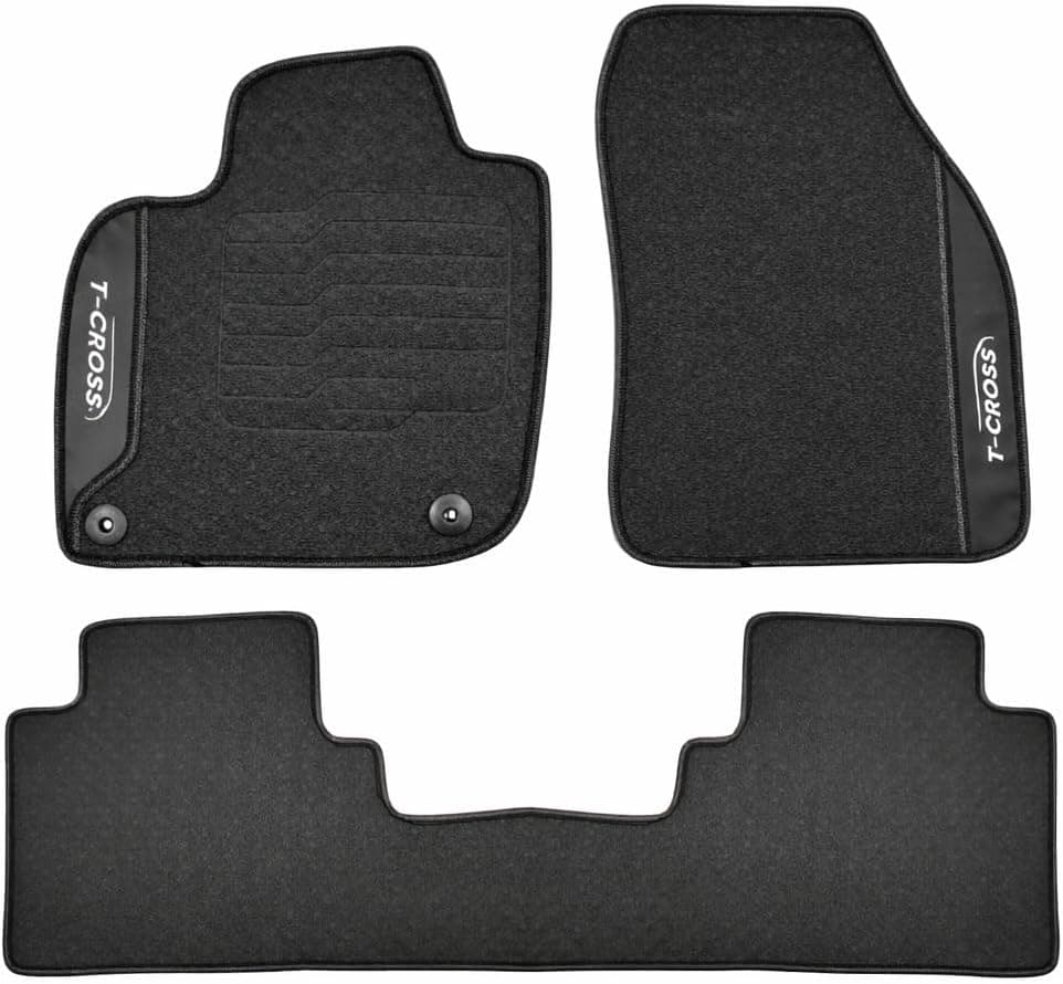 Tapete Emborrachado para T-Cross 2019 2020 2021 2022 2023 2024 2025 Linha Premium Impermeável