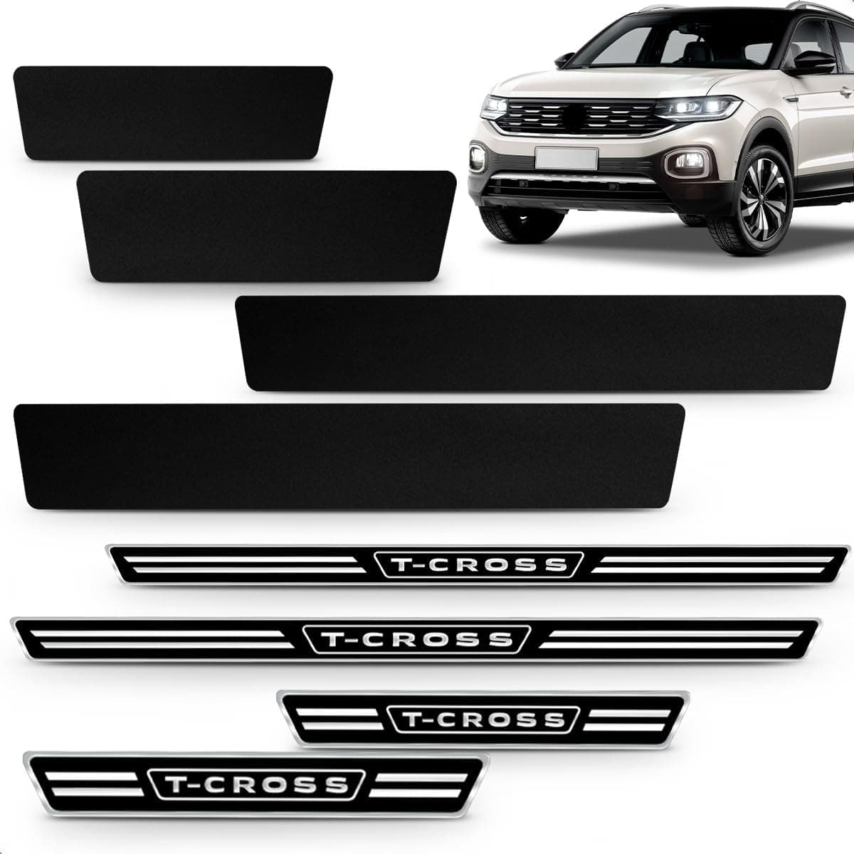 Soleria de Porta Adesiva Elegance T-Cross 2020 2021 2022 2023 4 Portas