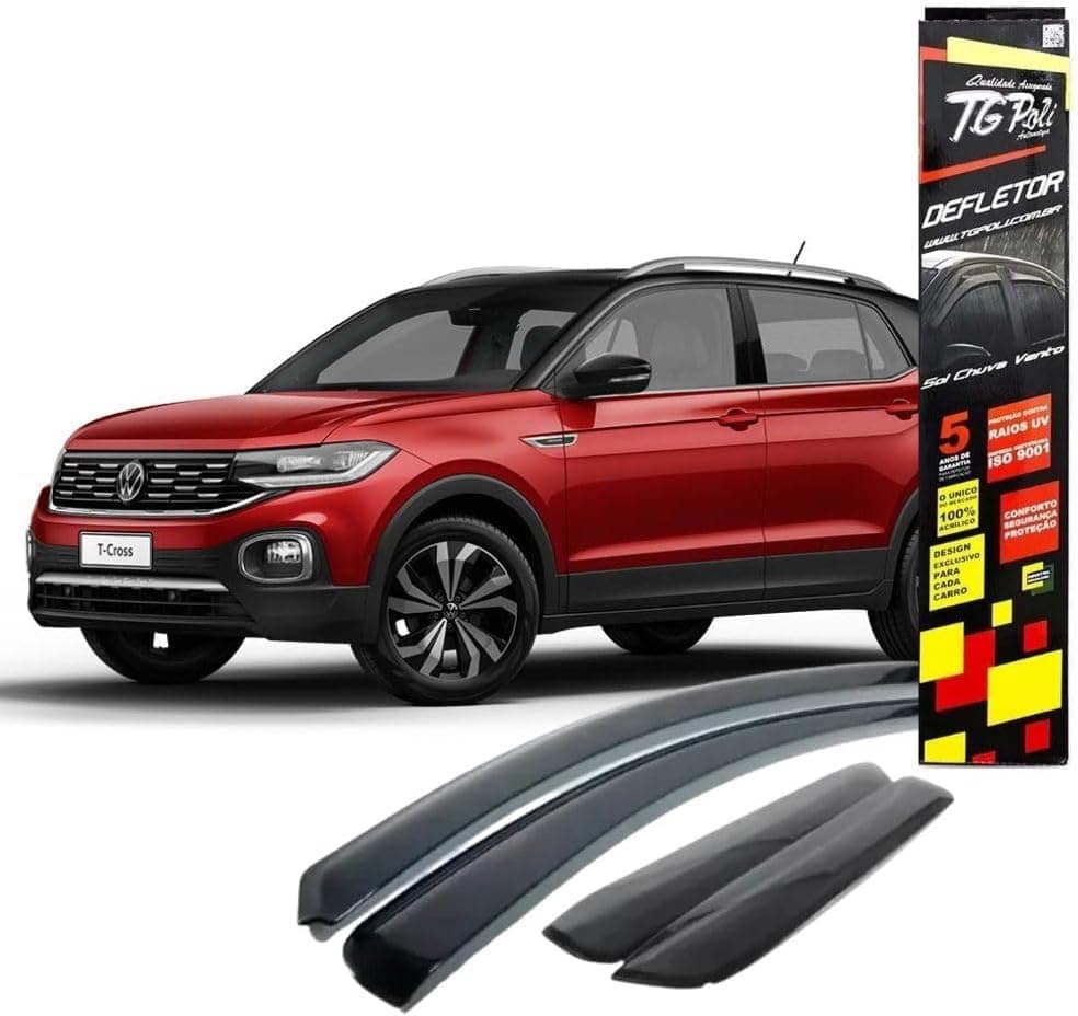 Calha de Chuva Volkswagen T-Cross 2019 a 2020 4 Portas TG POLI - 22021