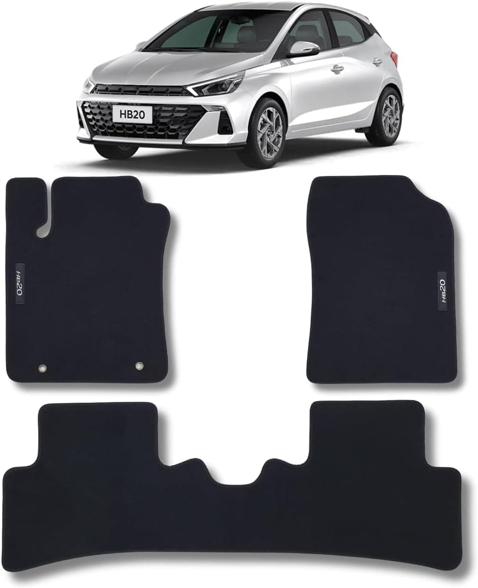 Tapete Carpete HB20 Hatch Com Traseiro Inteiriço 2023 2024 2025 2026