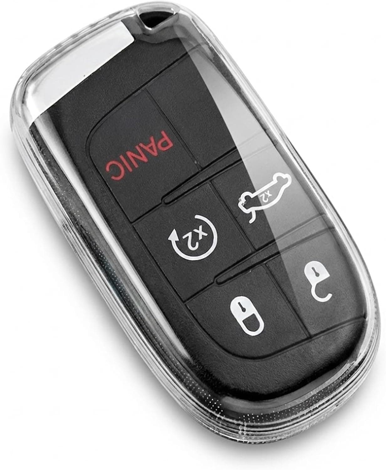 Capa de Silicone Transparente para Chave Presencial Jeep Compass/Commander/Renegade, Dodge Ram/Fiat Toro/Pulse/Fastback/Argo
