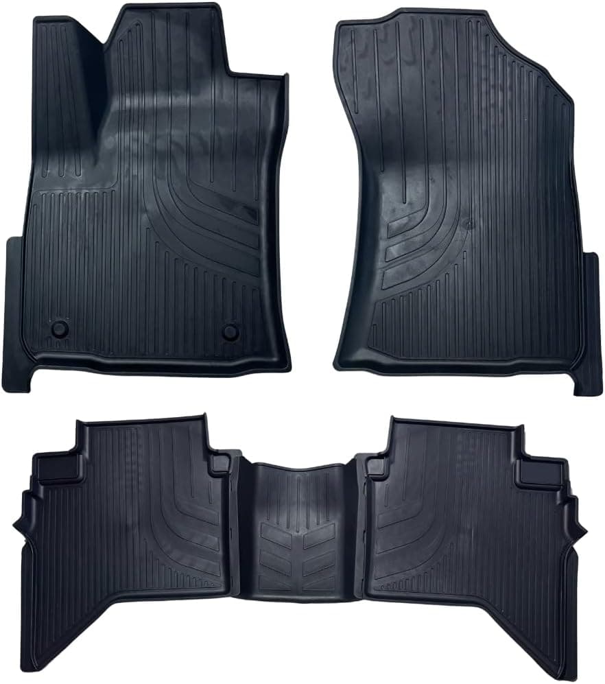 Tapete Bandeja 3D Grid para Hilux Cabine Dupla 2016 a 2024-5 Peças Borracha Impermeável