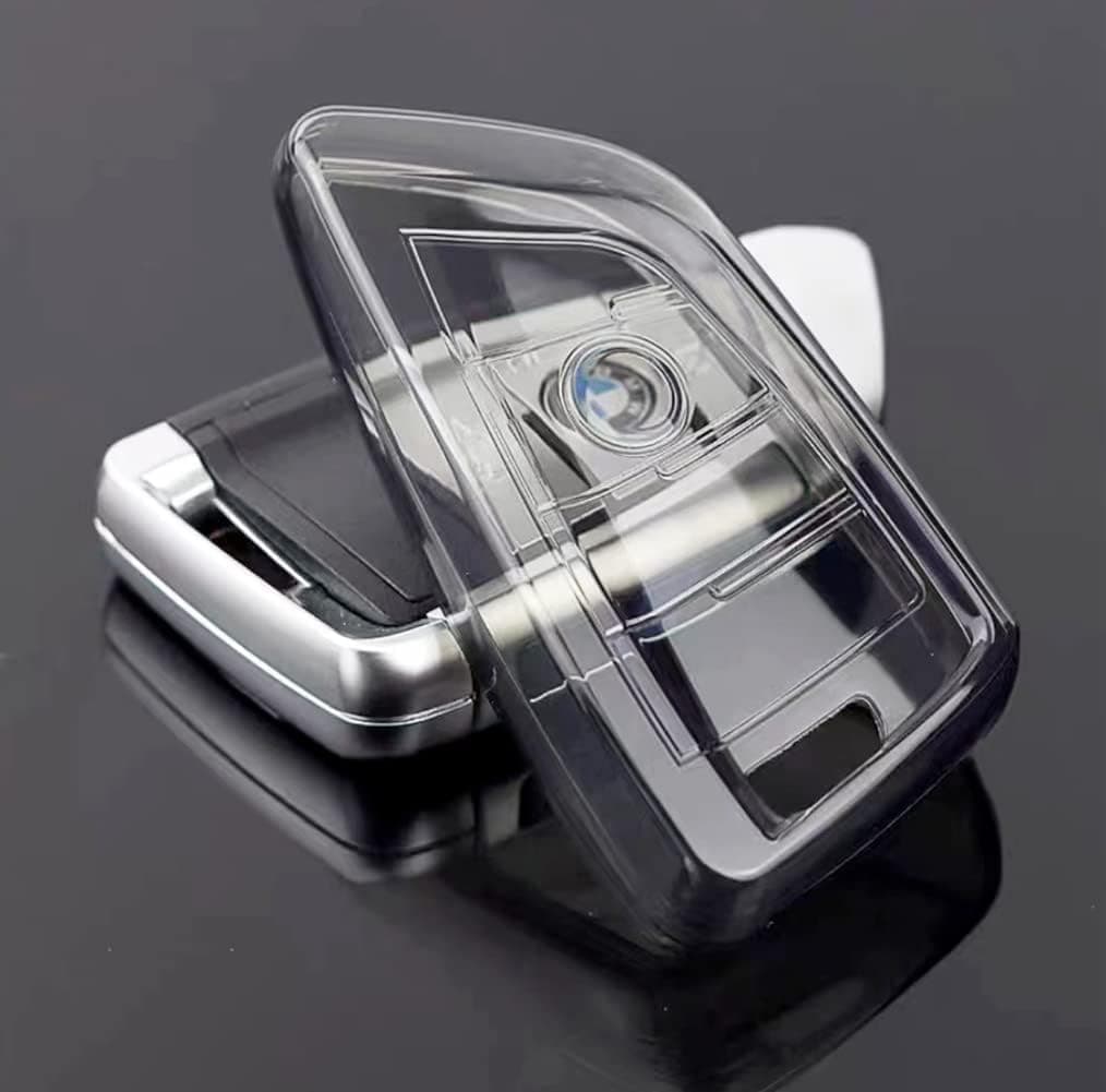 IUIU Capa para chave BMW preta transparente, capa de proteção total macia premium para BMW 1 2 3 5 6 Series, X1 X2 X3 X5 X6 X7