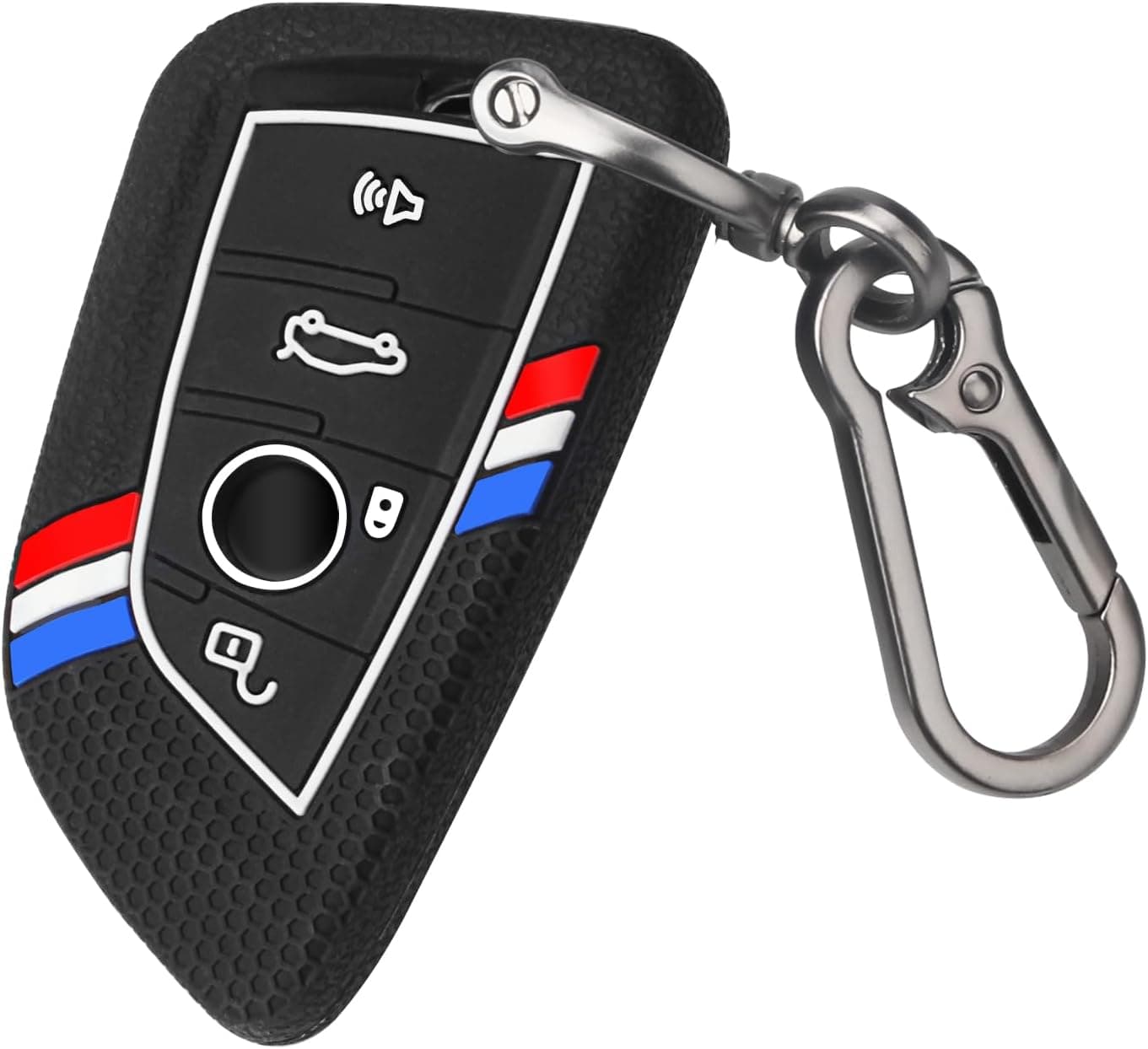 QBUC Capa Protetora De Silicone Listrada Chave Bmw, Compatível Com Bmw Série 2, 4, 5, 6, 7, X1, X2, X3, X4, X5, X6, M, M8, M7, M6, M5, M4, M3, M2, M1, 430I…